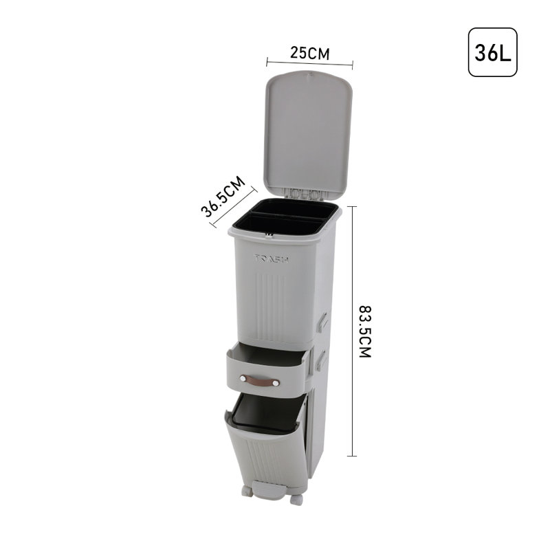 36 Litre Step-On Trash Can