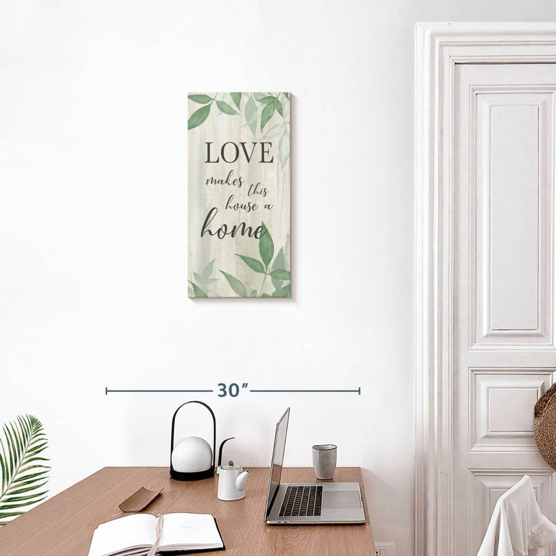 Plaque murale «Love Makes», H 24 po x l 12 po