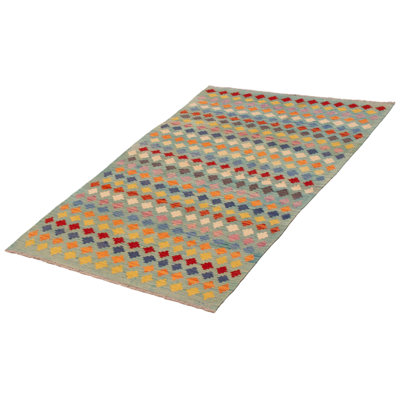Apria One-of-a-Kind 3'10" X 6'3" New Age Wool Area Rug in Light Blue