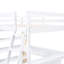Lit mezzanine blanc avec construction, bureau, tablettes - longévité, tablettes et bureau en blanc, pratique et solide