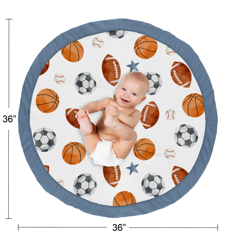 Tapis de jeu pour enfant Watercolor Sports par Sweet Jojo Designs