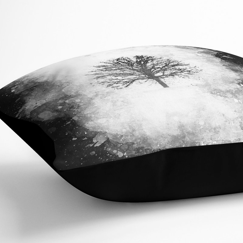 Square Cushion, 40cm H x 40cm W x 15cm D, Black