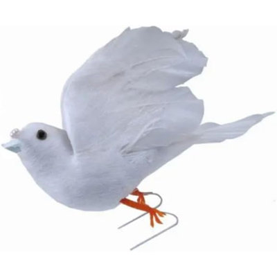 Décoration colombe blanche 4 po - Oiseau artificiel pour artisanat, décoration de mariage, arrangements floraux et projets de bricolage