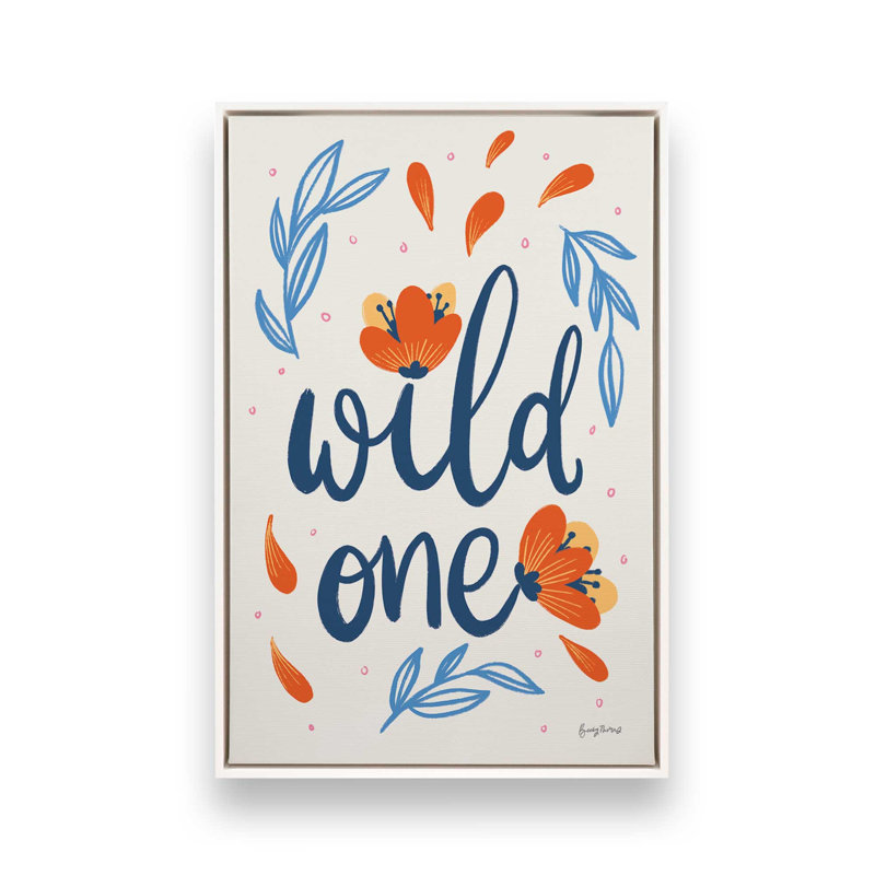 «Wild Petals», reproduction sur toile, Cadre flottant blanc opaque, H 18,75 po x l 12,75 po x P 1,75 po