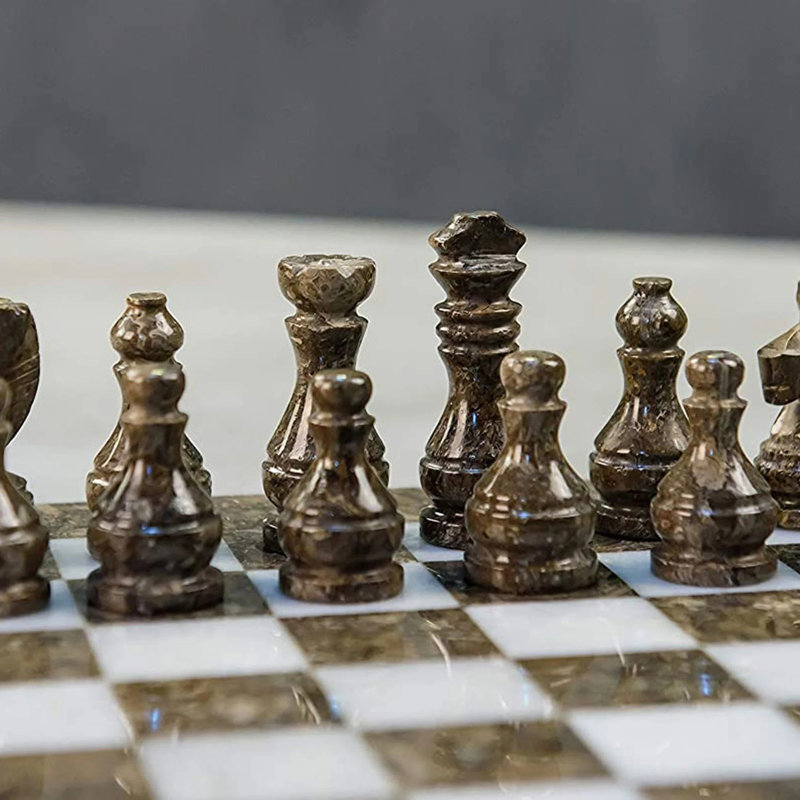 RADICALn Marble / Granite Chess, White/Bronze