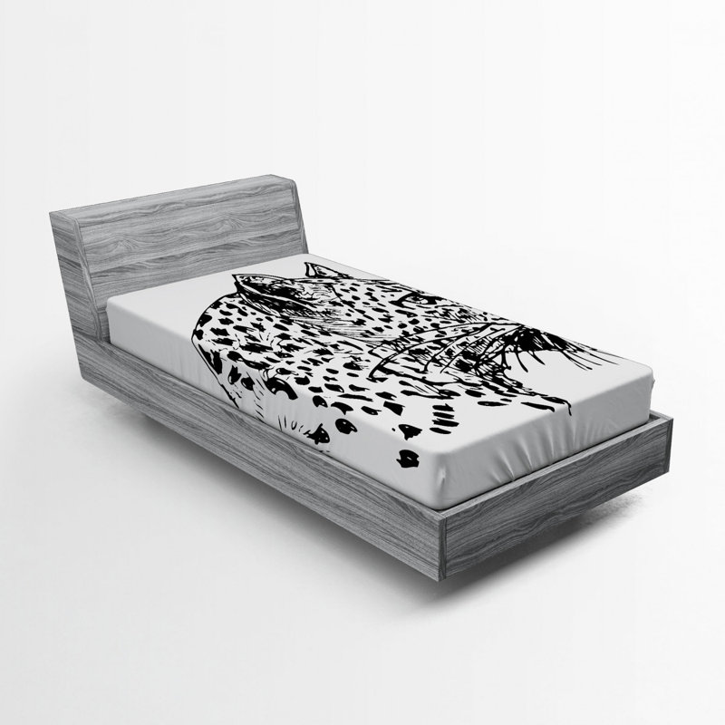 Microfiber Animal Print Fitted Sheet, Twin XL Fitted Sheet