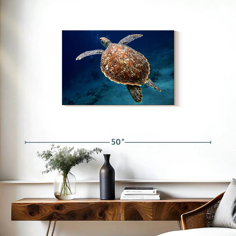 Brampt Swimming Turtle, 20" H x 30" W