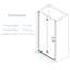 Porte de douche l 32 po x H 72 po sans cadre-101851997