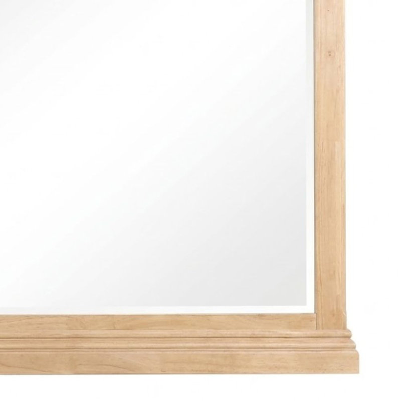 Chêne naturel noyer de 44 po X P 38 po Miroir rectangulaire H
