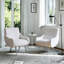 Ensemble de 2 fauteuils d'appoint rembourrés de style moderne Mid-Century de 28 po avec pieds en métal doré et argent et accoudoirs courbés pour salon, chambre à coucher et meuble-lavabo Aitana-1986493103-1986493098