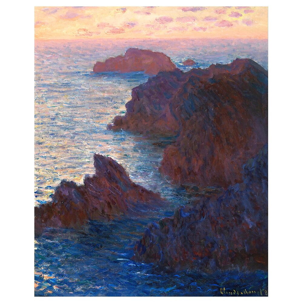 Leinwandbild Rocks at Belle-Ile, Port-Domois von Claude Monet