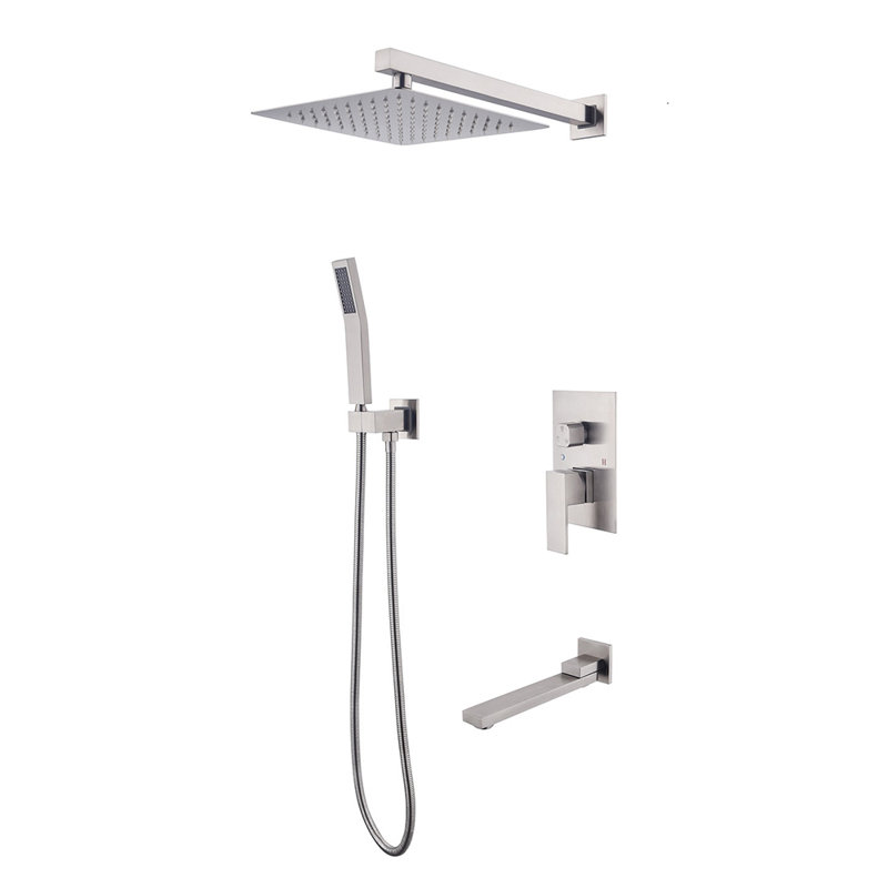 Avinger All-In-One Kit with Rough in-Valve, Brushed Nickel