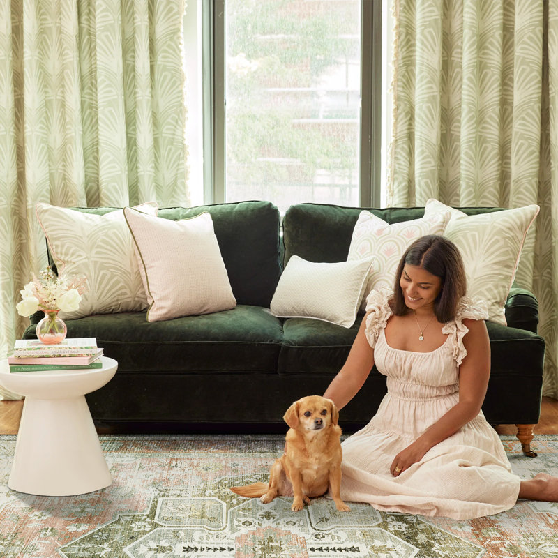 Bohemian Style Indoor Carpet, Non-Slip And Machine Washable, Rectangle 9' x 12'