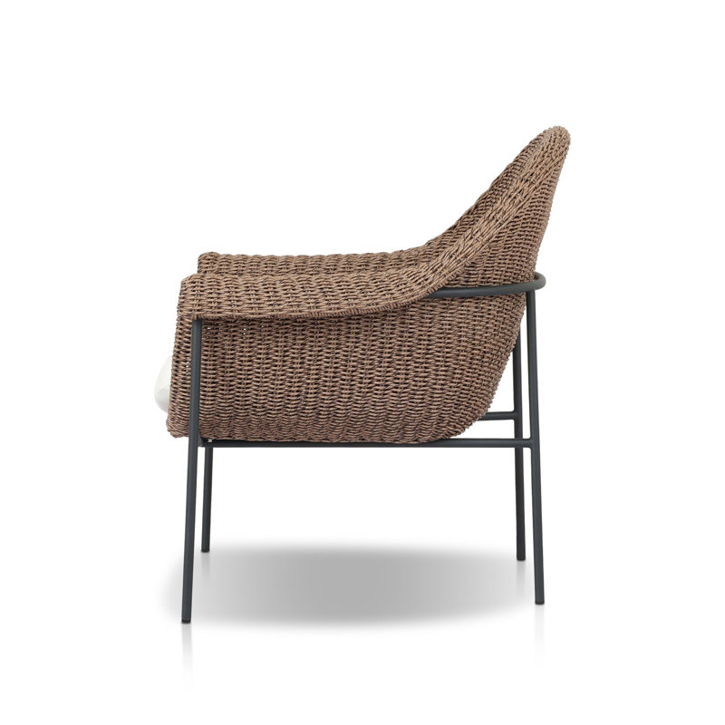 Suerte Outdoor Chair-Faux Black Hyacinth, Arashi Salt