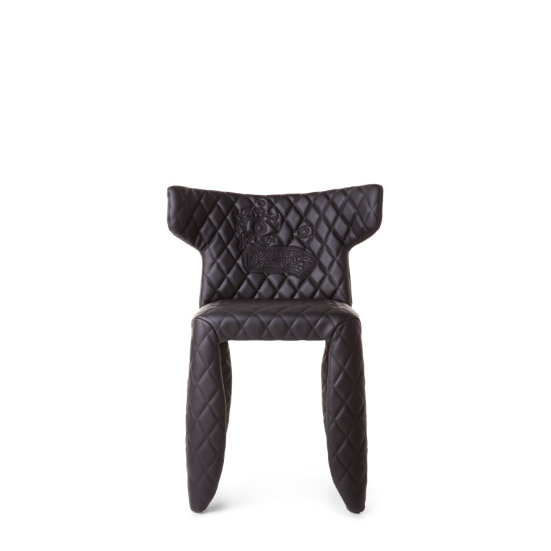 Monster Wingback Chair, Face Faux Leather