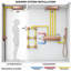 Système de douche thermostatique complet à DEL de luxe avec valve brute et inverseur-66125418
