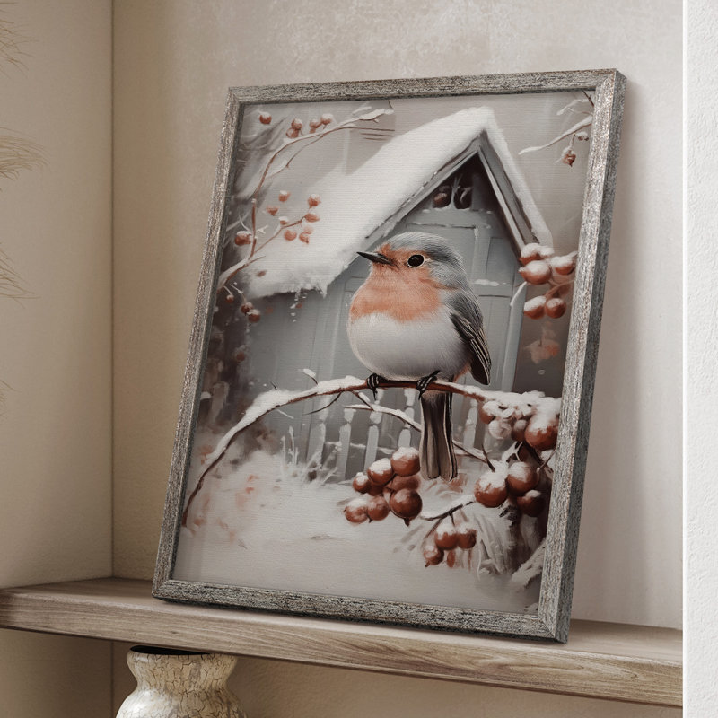 Art des Fêtes de Noël - série 2 - CCIV, reproduction encadrée - bois massif, H 21 po x l 17 po