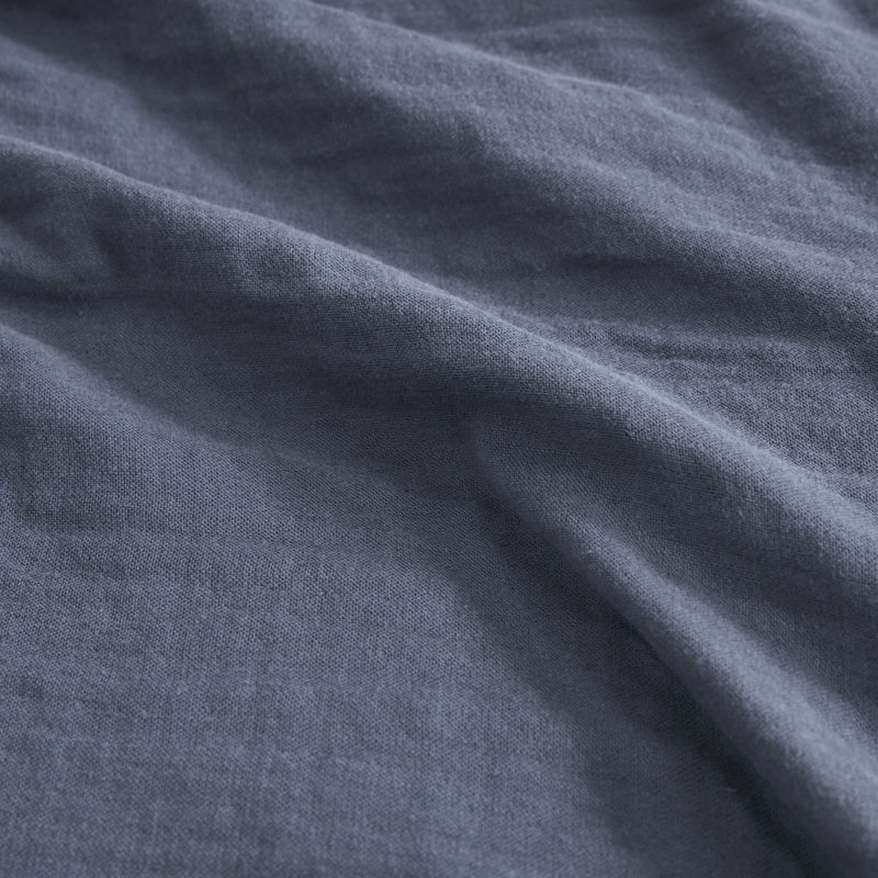 Couverture en coton léger respirant Gracie Mills, Double/grand, Gris anthracite