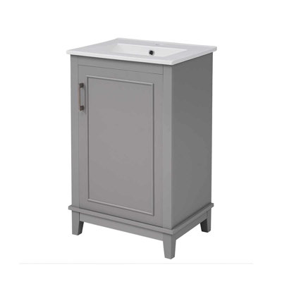 Meuble-lavabo simple 20 po avec plateau en céramique Meader