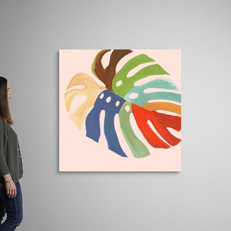 «Rainbow Fern II» par Aimee Wilson - reproduction d'art, Toile tendue, H 48 po x l 48 po x P 1,25 po