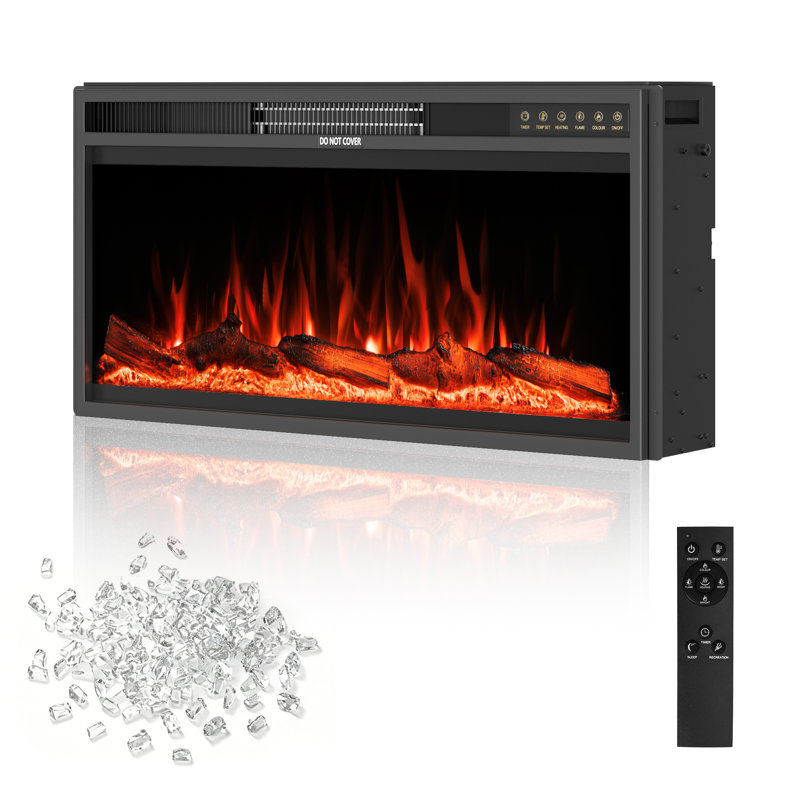 Electric Fireplace With Smart Control, 19" H x 36.7" W x 5.3" D