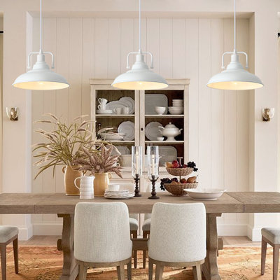 3 - Light Industrial Kitchen Pendant light 12.5"  with Metal Dome Shade Pendant Lights for Kitchen Island Dinning Room