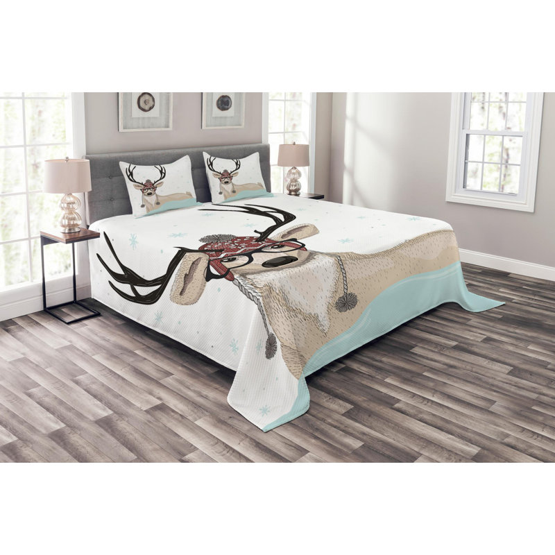 Rustic Polyester Coverlet, Queen Coverlet + 2 Shams