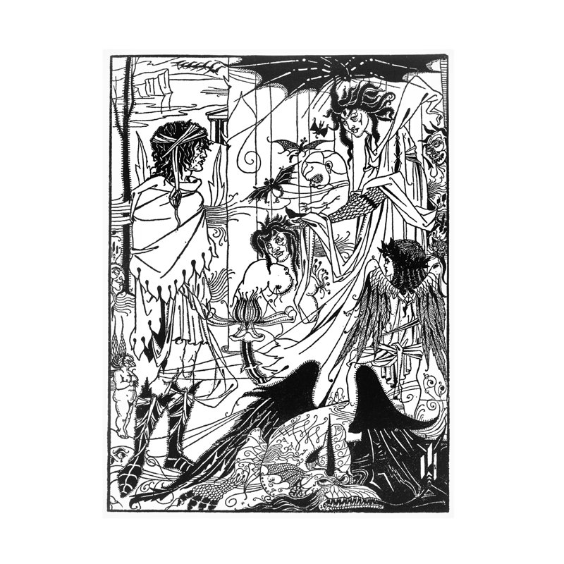 Aubrey Beardsley Dreams, 1894, art sur toile, H 19 po x l 14 po