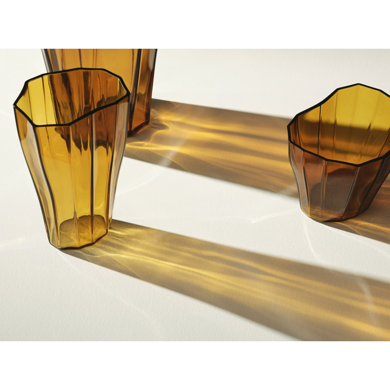 Reed Handmade Glass Table Vase, Amber