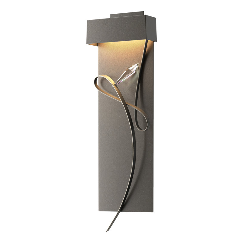 Rhapsody 1-Light LED Flush Mounted Sconce, Dark Smoke, Natural Iron