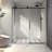 6076 Matte Black Shower Door, Style, 70Mm 304 Stainless Steel Pulleys, Soft Closing, Nano Cleaning, Tempered Glass For Bathroom Decoration Door 6076, Adjustable , Easy Glass, Enrapturing Accessory-124069849