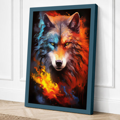 Wolf Of Fire And Ice Modern - Print