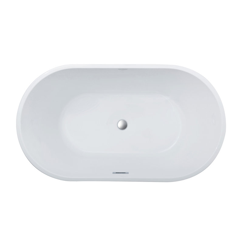 28" x 60" Freestanding Soaking Acrylic Bathtub