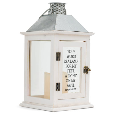 12.25'' H Tabletop Lantern with Candle Included
