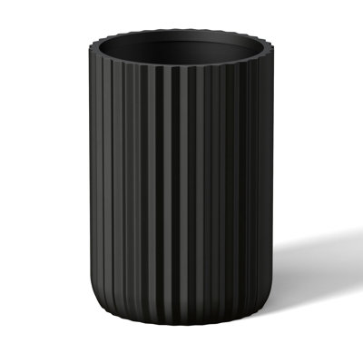 (Pot intérieur amélioré) Pot à fleurs rond en béton avec trous de drainage