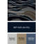 Art mural horizontal rayé bleu marine en métal crème-534409533