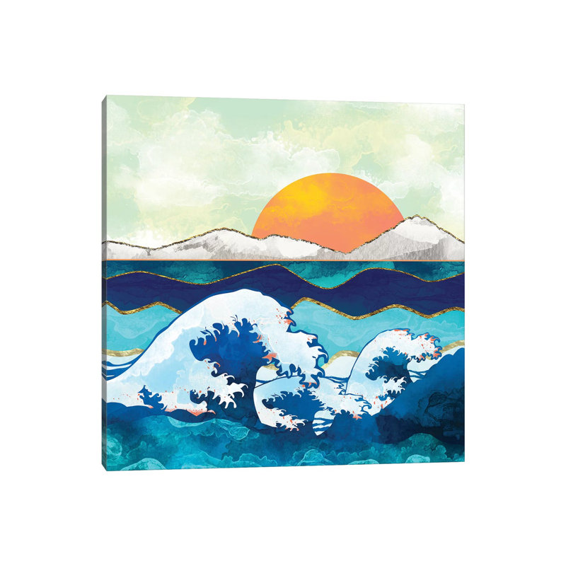 Stormy Waters by SpaceFrog Designs - Wrapped Canvas Painting, 30.48 cm H x 30.48 cm W