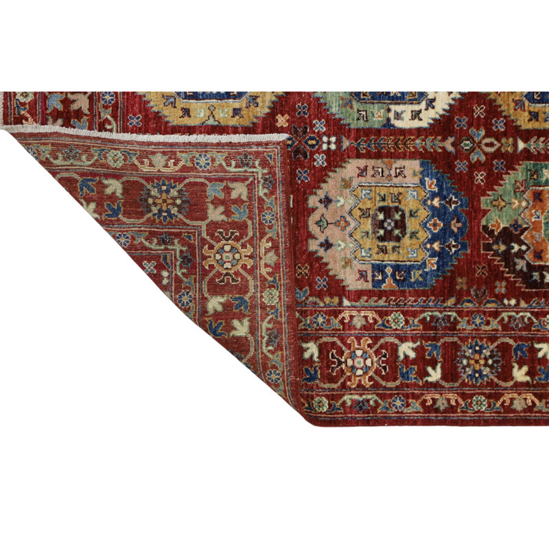 High-Quality Hand-Knotted Red Area Rug