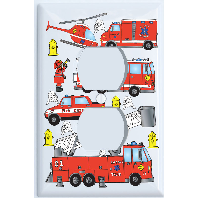 Transportation Themed 1 - Gang Duplex Outlet Standard Wall Plate
