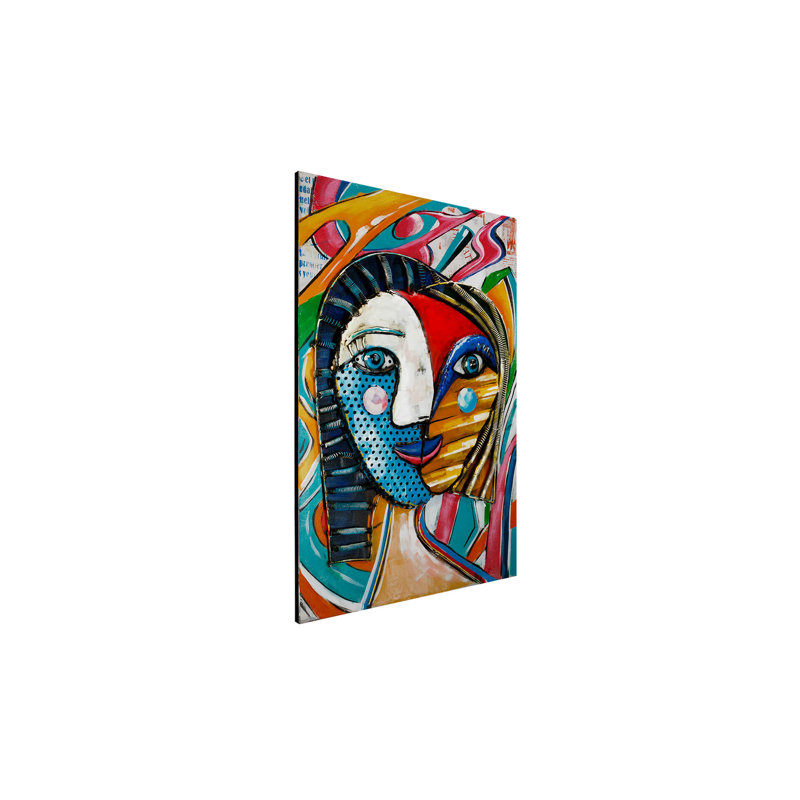 Handmade Traditional Characters Wall Decor on Metal