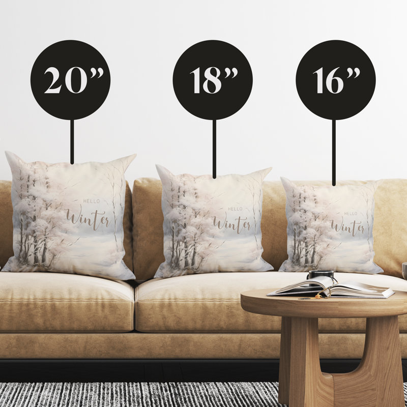 Housse de coussin Hello Winter Holiday, H 16 po x l 16 po