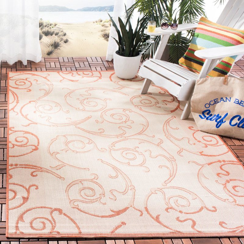 Herefordshire Performance Floral Indoor/Outdoor Area Rug, Rectangle 6'7" x 9'6"