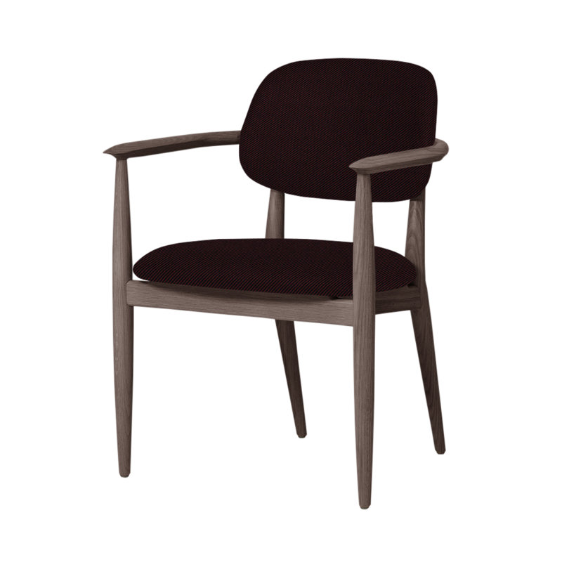 Chaise Slow de Space Copenhagen, Noyer à finition savonnée, Brun Milano 0972