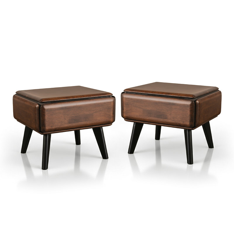 Rozella Solid Wood 1-Drawer End Tables