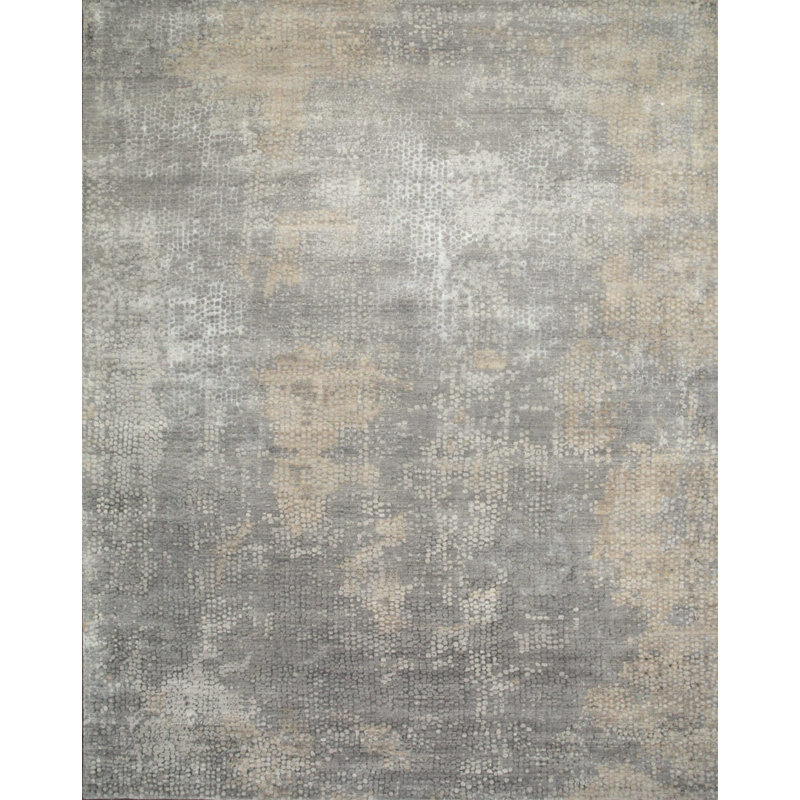 Contemporary One-of-a-Kind Rectangle 7'11" X 10'1" Hand Knotted Area Rug