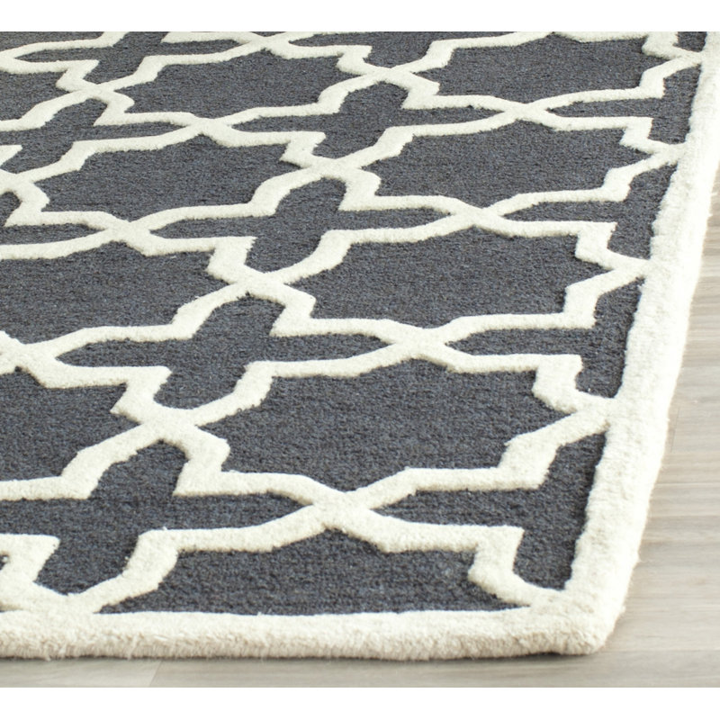 Igna Hand Tufted Wool Geometric Rug, Rectangle 5' x 8'