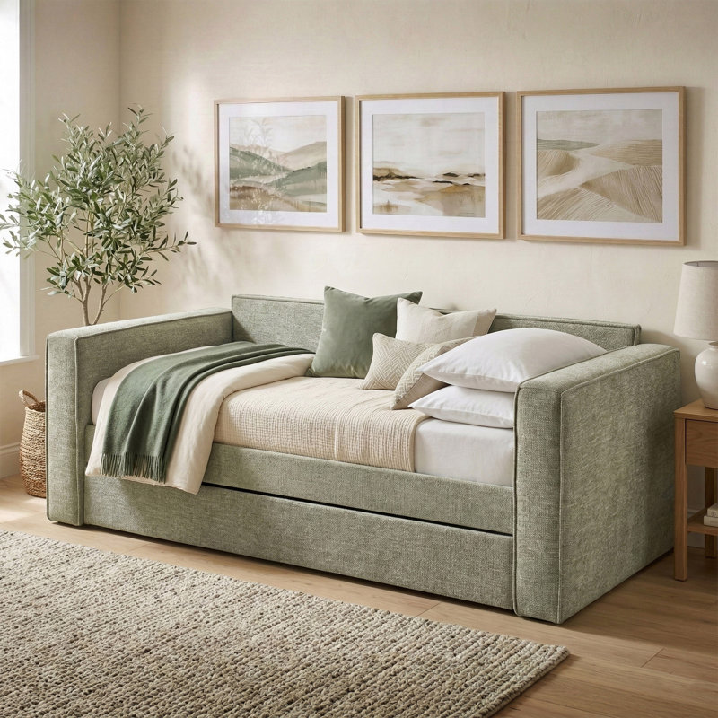 Lit de jour avec couchette Rindge, Green