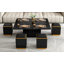 Table basse à plateau relevable avec 4 tabourets de rangement, table basse moderne avec plateau pliable, table basse réglable multifonctionnelle pour le salon-1056741546