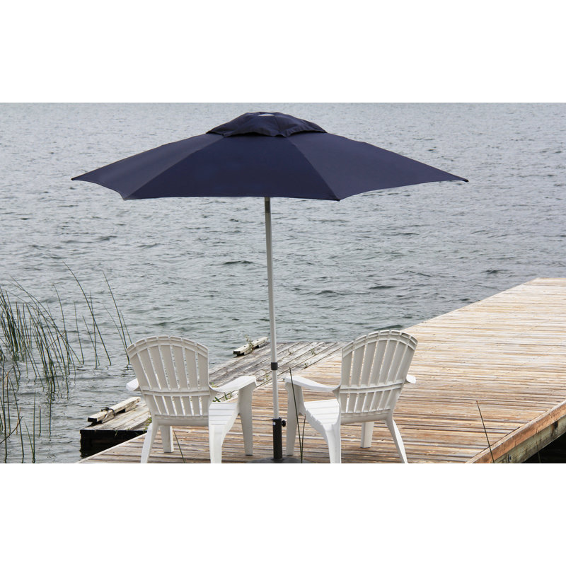 Parasol de marché en aluminium 8,5 pi, Bleu marine