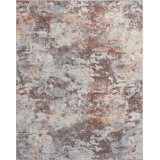 B Abstract Area Rug in Ivory